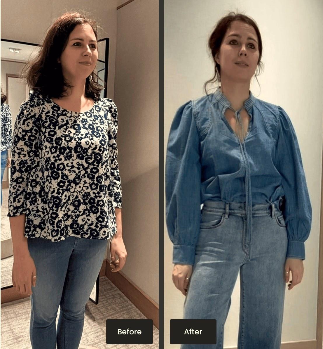 Wardrobe consultation and personal shopping — before and after, New York